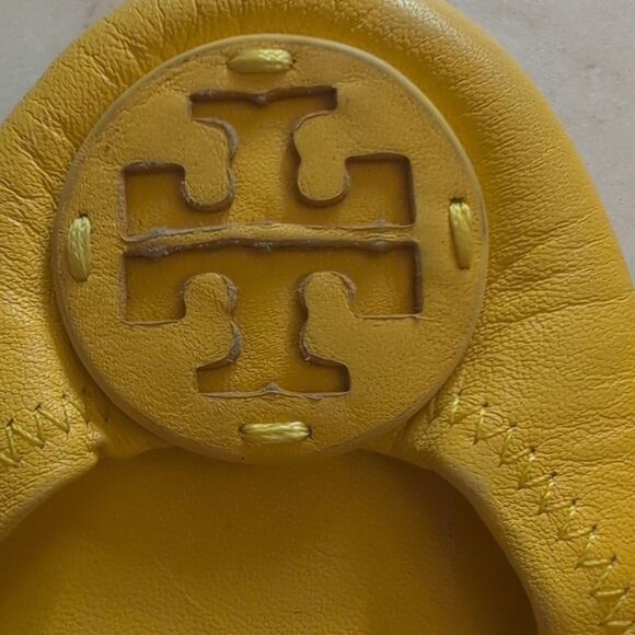 Tory Burch Yellow Ballet Flats Size 5 - Picture 4 of 12